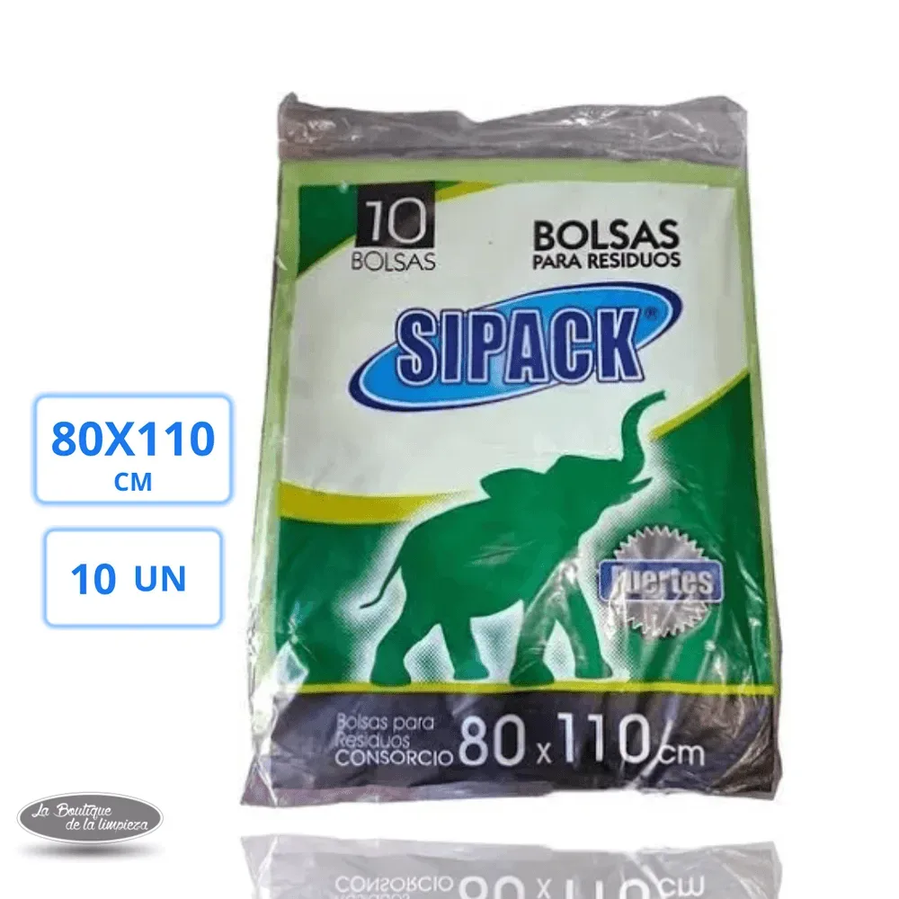 Bolsas Residuos Sipack 80x110cm Verde x 10un | La Boutique