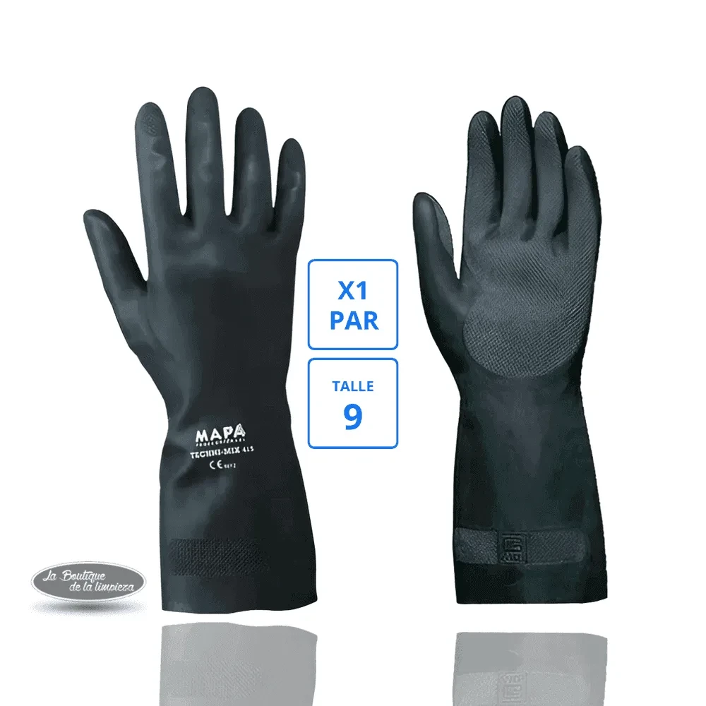 Guantes Mapa Technic Talle 9 Negro | La Boutique