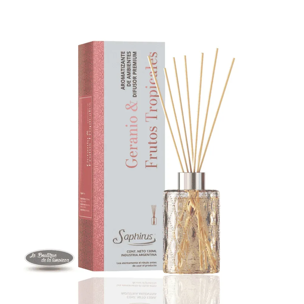Difusor Geranio & Frutos Tropicales Saphirus | La Boutique de la