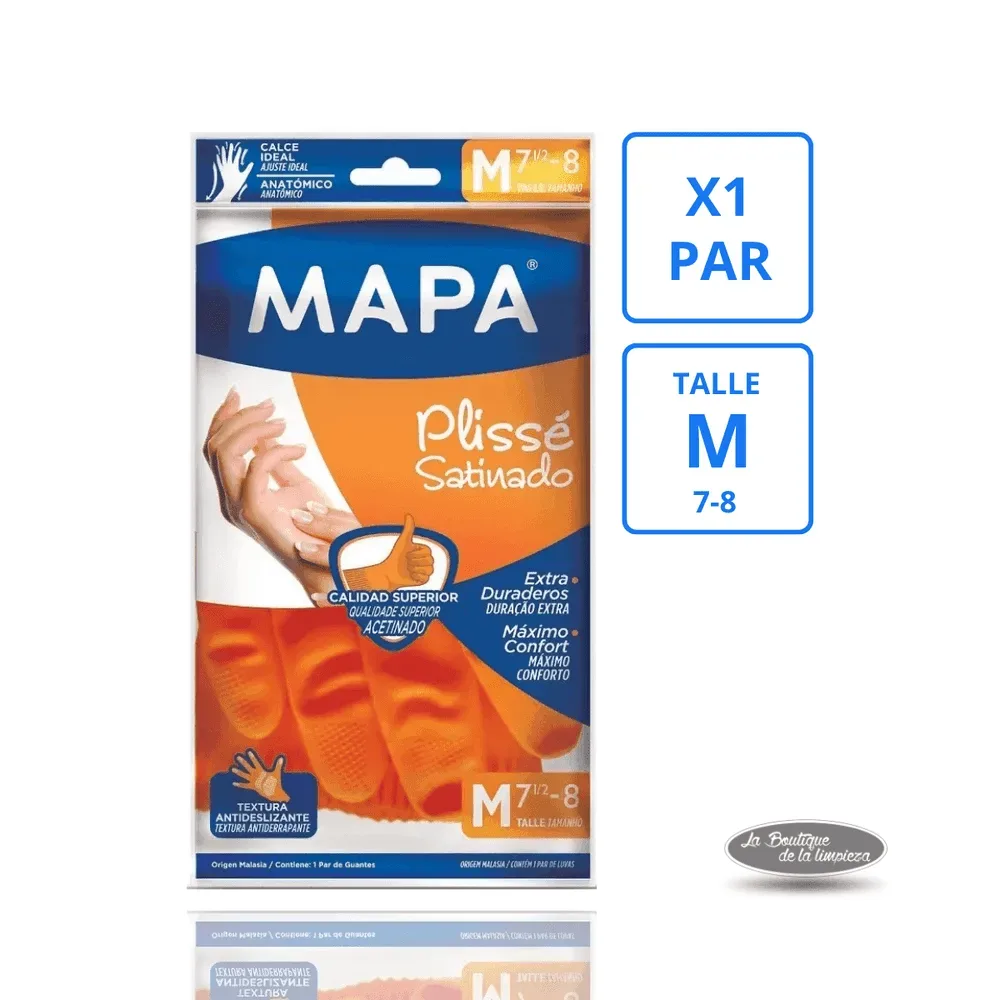 Guantes Mapa Plisse Talle M | La Boutique