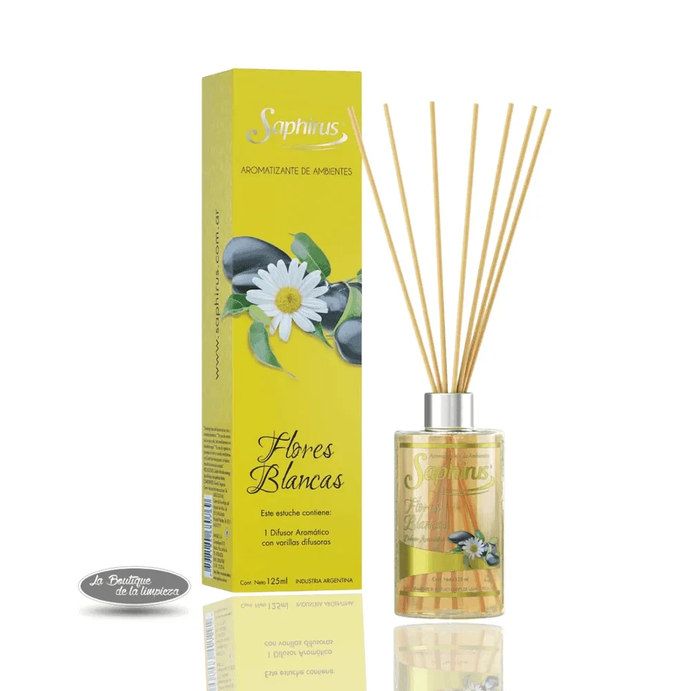 Difusor Flores Blancas Saphirus 125ml | La Boutique de la Limpieza