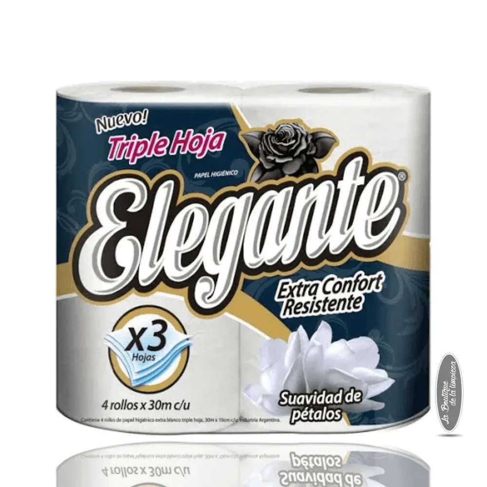 Papel Higiénico Elegante Triple Hoja 4un x 30m | La Boutique
