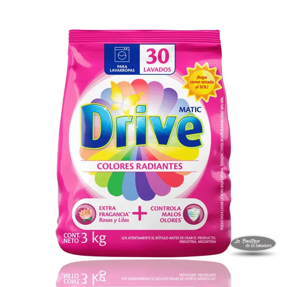 Jabón En Polvo Drive Matic Colores Radiantes 3kg | La Boutique