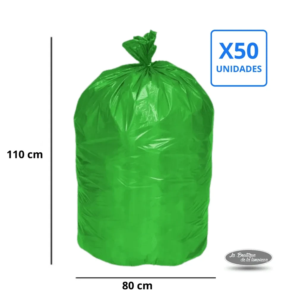 Bolsas Residuos 80x110cm Verde x 50un | La Boutique