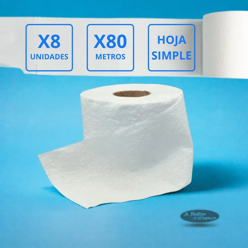 Papel Higiénico eNeFe Hoja Simple 8un x 80m | La Boutique