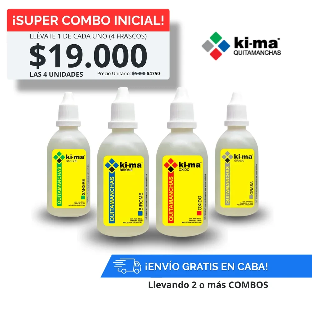 Super Combo Inicial Ki-Ma Quitamanchas x 4 Unidades