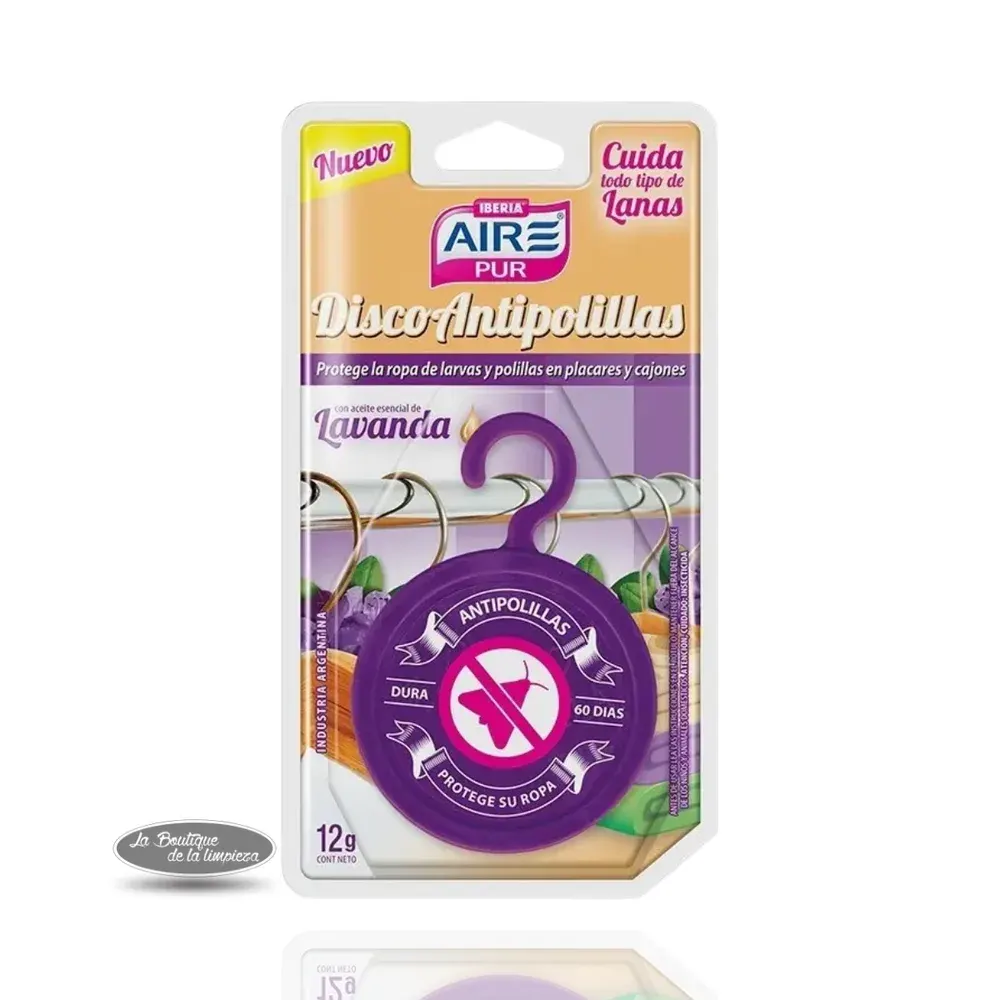 Disco Antipolillas Air Pur Lavanda Protege Ropa Armarios