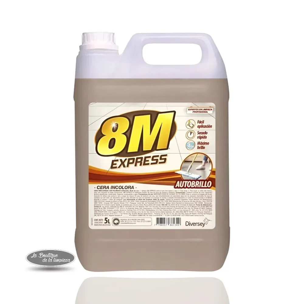 Cera Incolora 8m Express Autobrillo Para Pisos 5 Litros