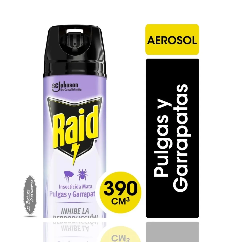 Raid Mata Pulgas Y Garrapatas Aerosol 390ml