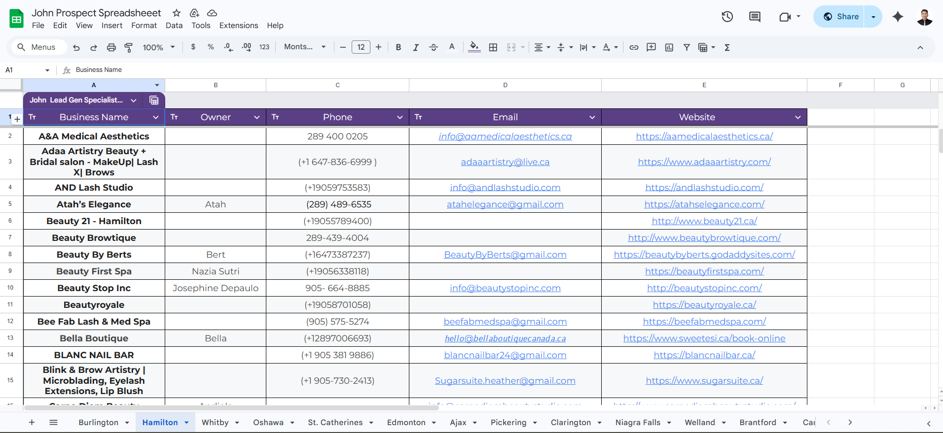Lead Generation Tracker