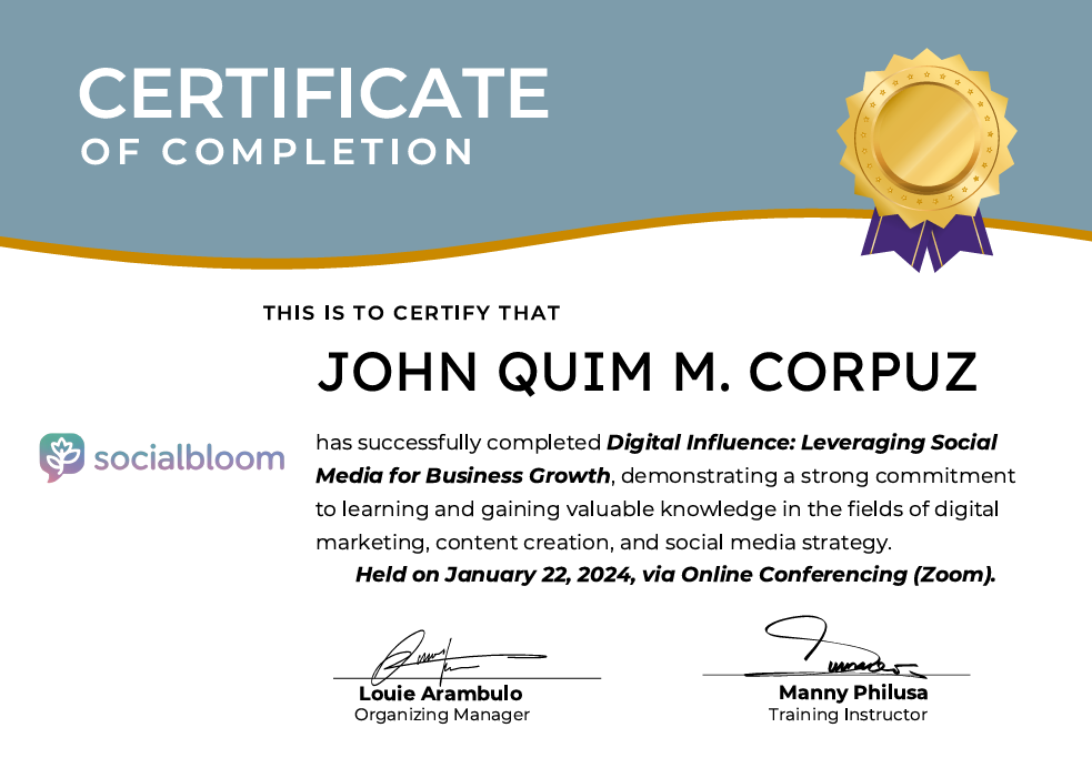Certificate 1