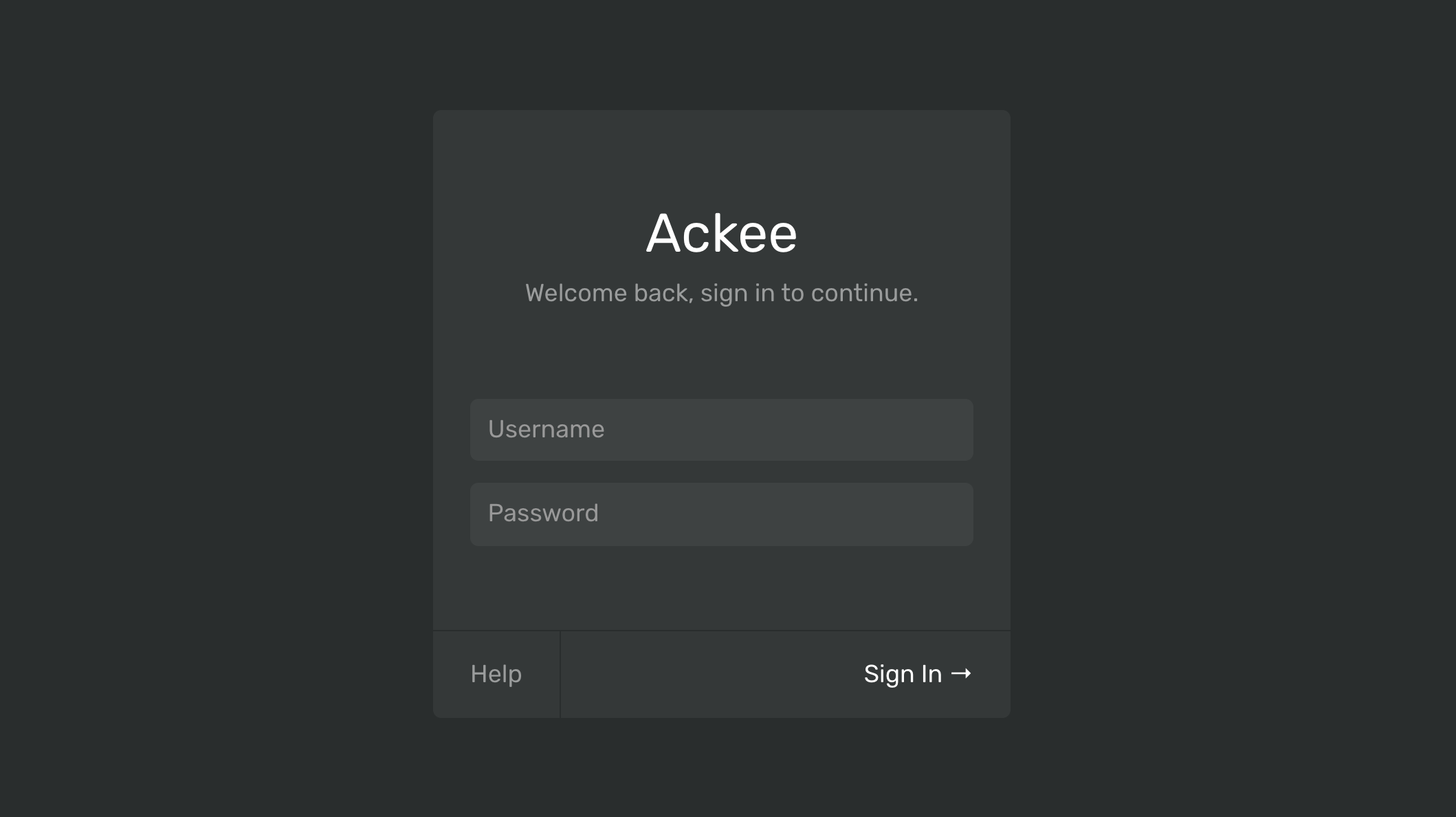 ackee login page