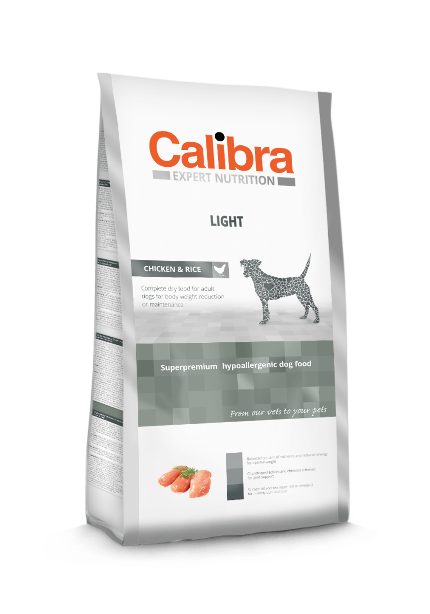 hrana caini calibra light pui si orez