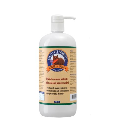 Ulei somon salbatic grizzly salmon oil 1 l catelulgras