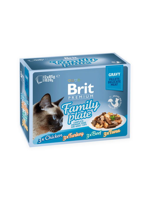 Brit Premium Cat Multipack Delicate Family Plate in Gravy