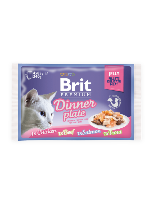 hrana umeda Brit Premium Cat Multipack Delicate Dinner Plate in Jelly