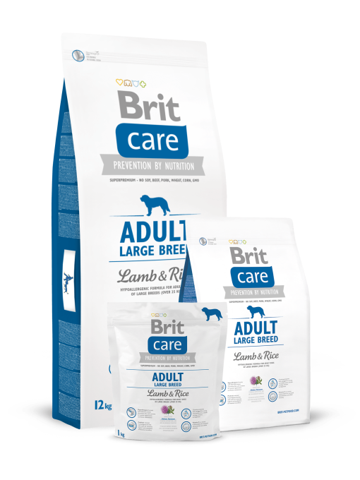 brit care adult talie mare miel si orez pentru caini adulti de talie mare