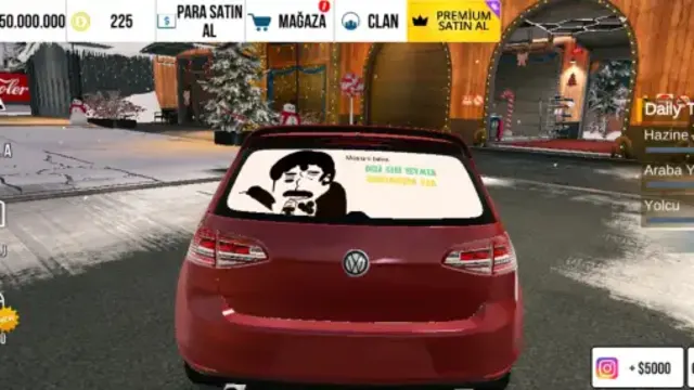 golf 1696 hp çizimli çıkartma yetmedi biraz kötü oldu
