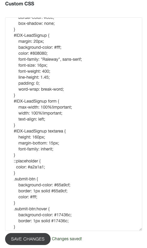 Custom CSS