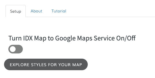 Turn IDX Map to Google Maps service not enabled