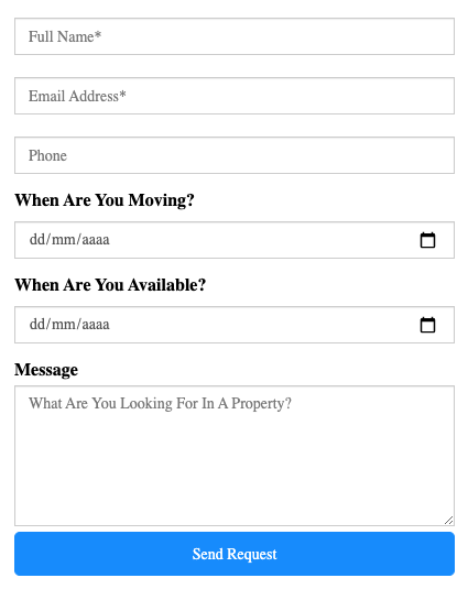 Contact custom form