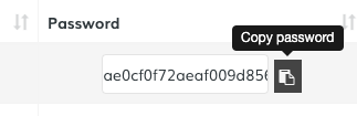 Copy password to clipboard