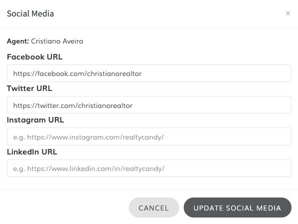 Social media form