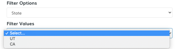 Filter values