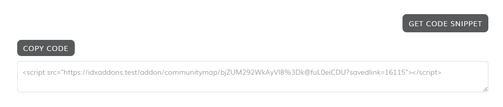 community map Copy button