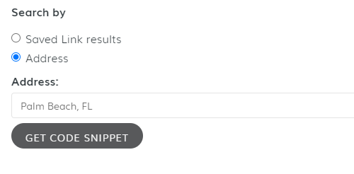 Yelp business search by address