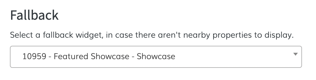 Fallback widget selection