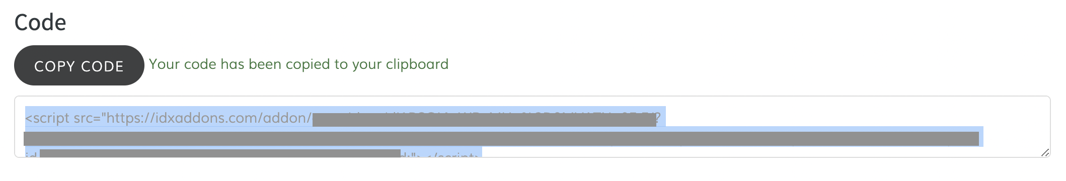 Copy widget
