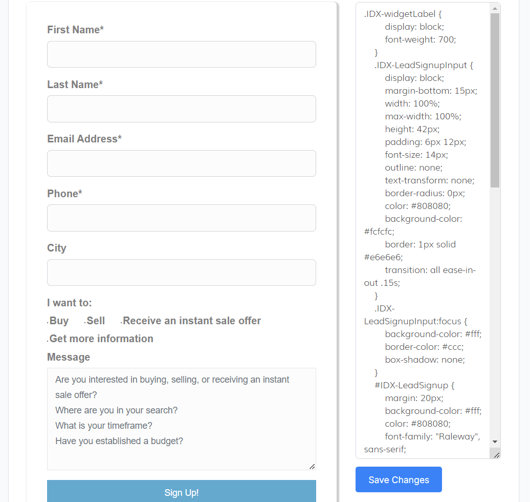 Custom Forms About