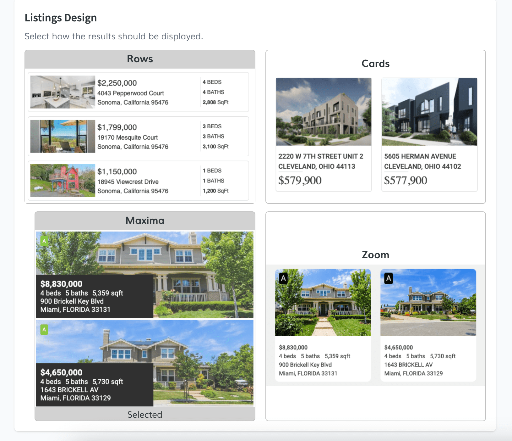 Listings Stats