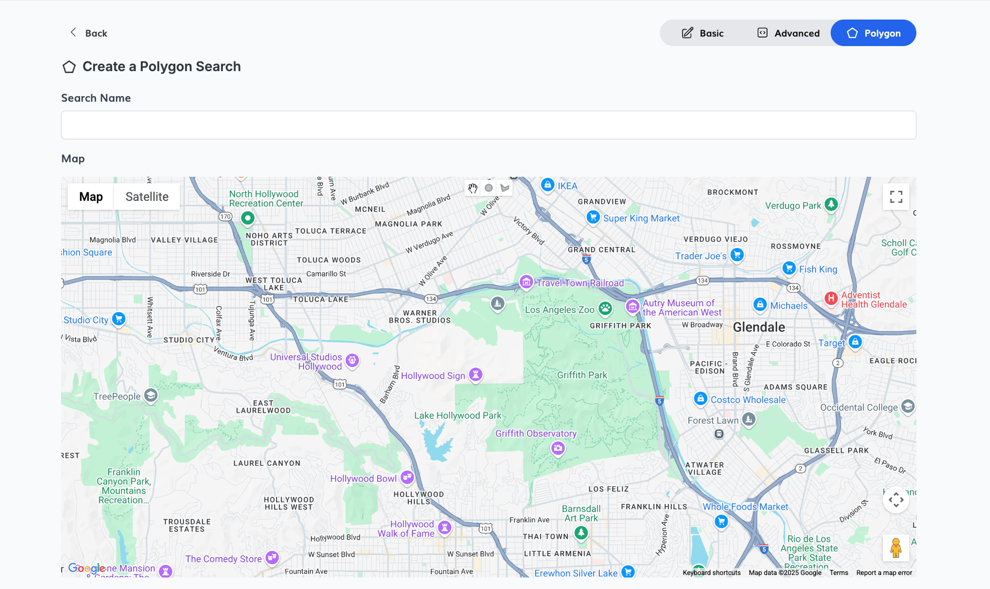 Create a Polygon Search