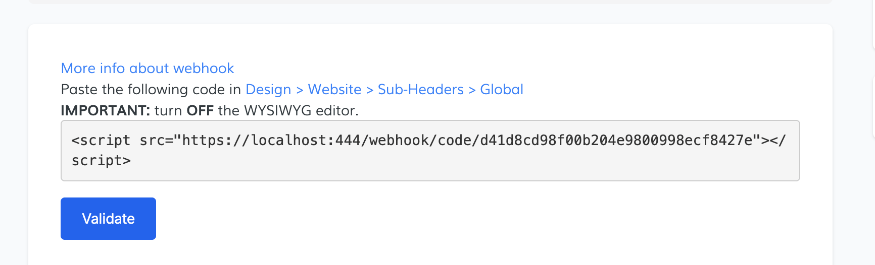 Automatic Mailbox Power webhook