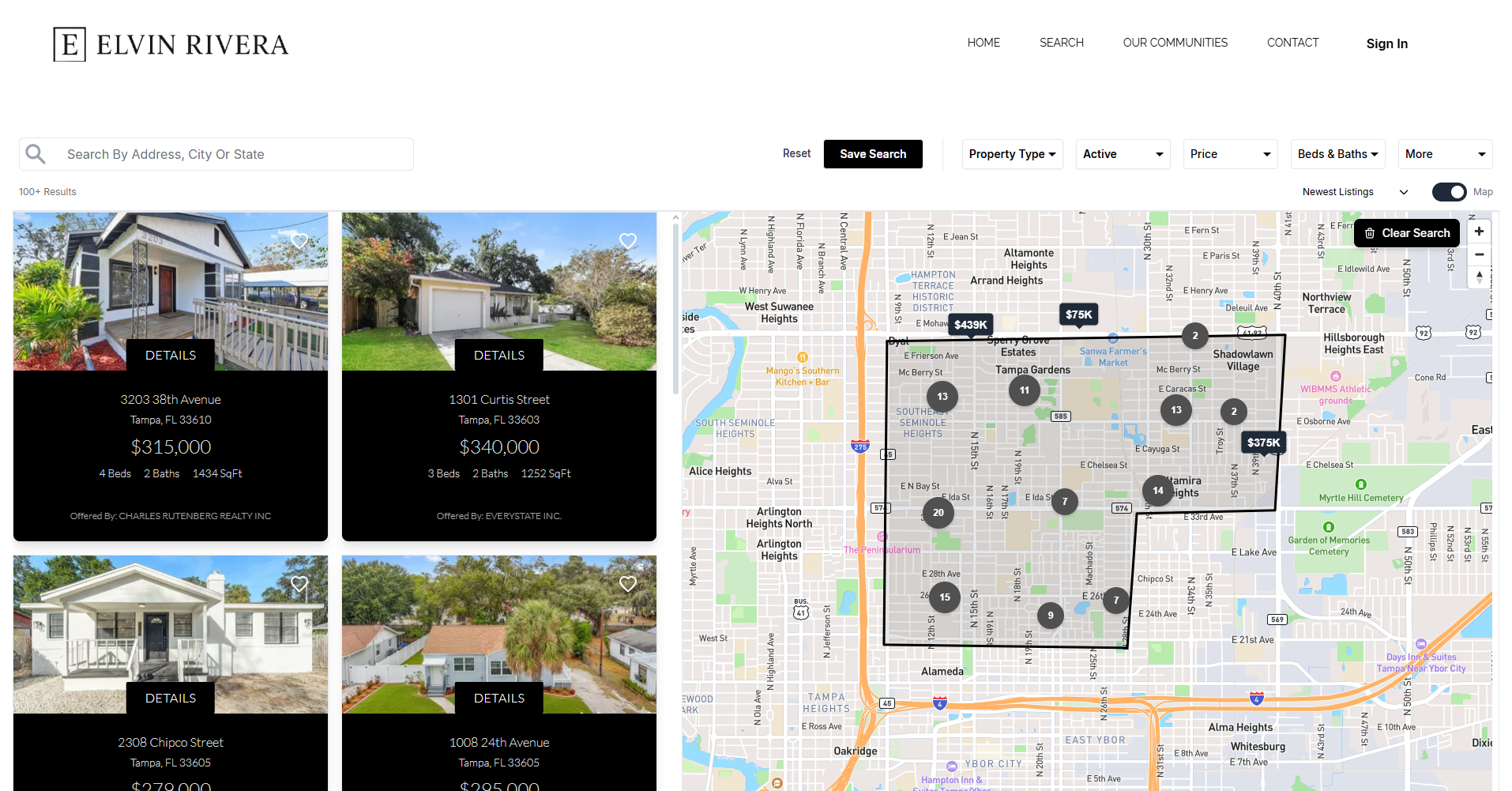 Draw search area screenshot