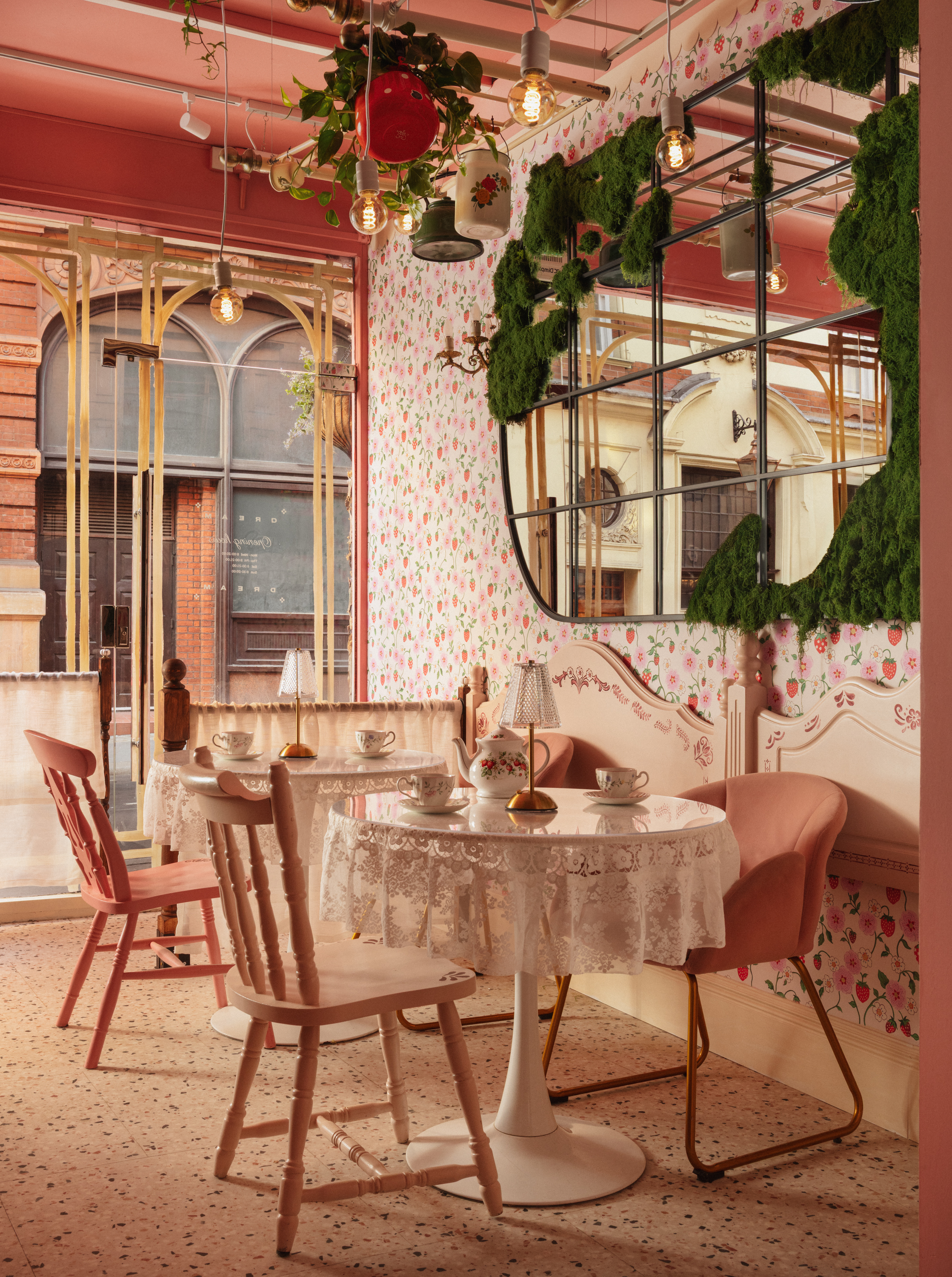 Beautiful interior of Cream Dream Cafe with cozy atmosphere and elegant design