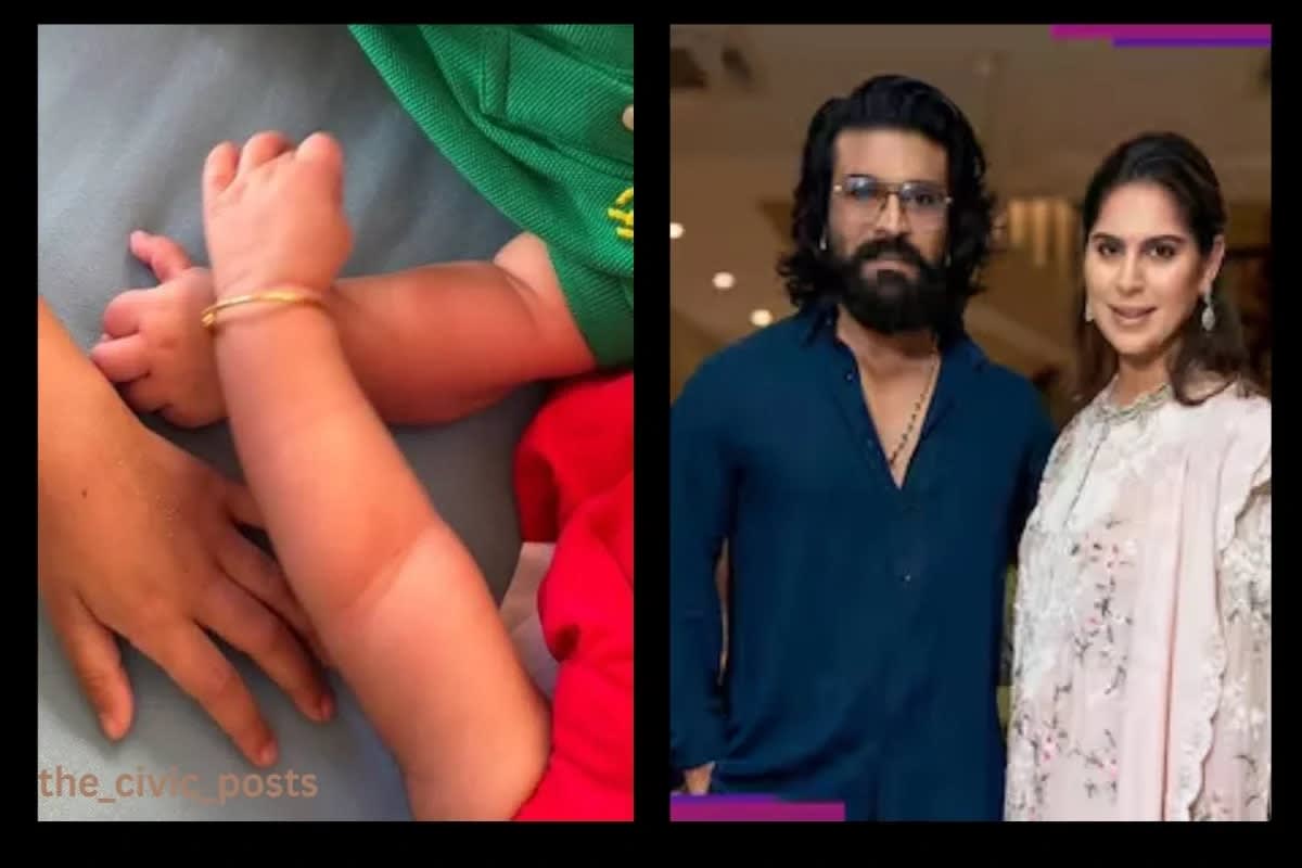 Ram Charan and Upasana’s Anniversary Celebration Turns Extra Special with First Glimpse of Twins