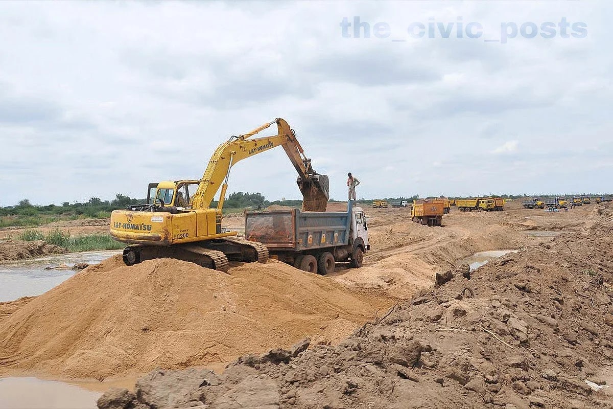 Controversy Erupts Over Alleged Illegal Sand Mining Near Annaram Barrage, Safety of Key Irrigation Project Questioned