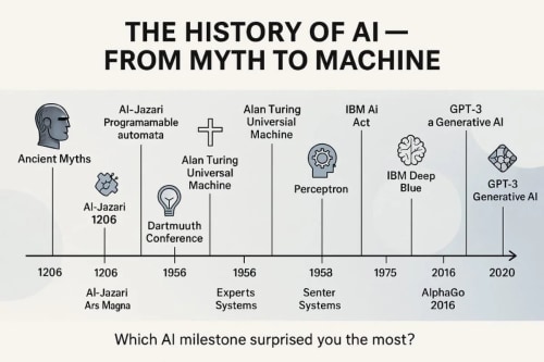 The History of AI – From Myth to Machine