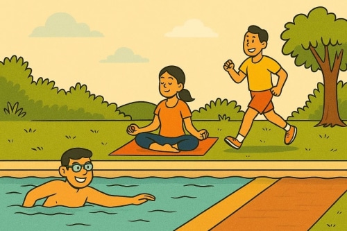 Surviving Indian Summer: Swim, Stretch & Walk Your Way Out!