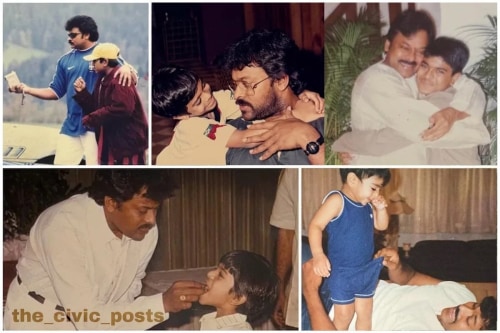 Father’s Pride: Chiranjeevi Celebrates Ram Charan with Rare Childhood Photos