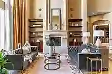 Contemporary living room featuring elegant home staging and design