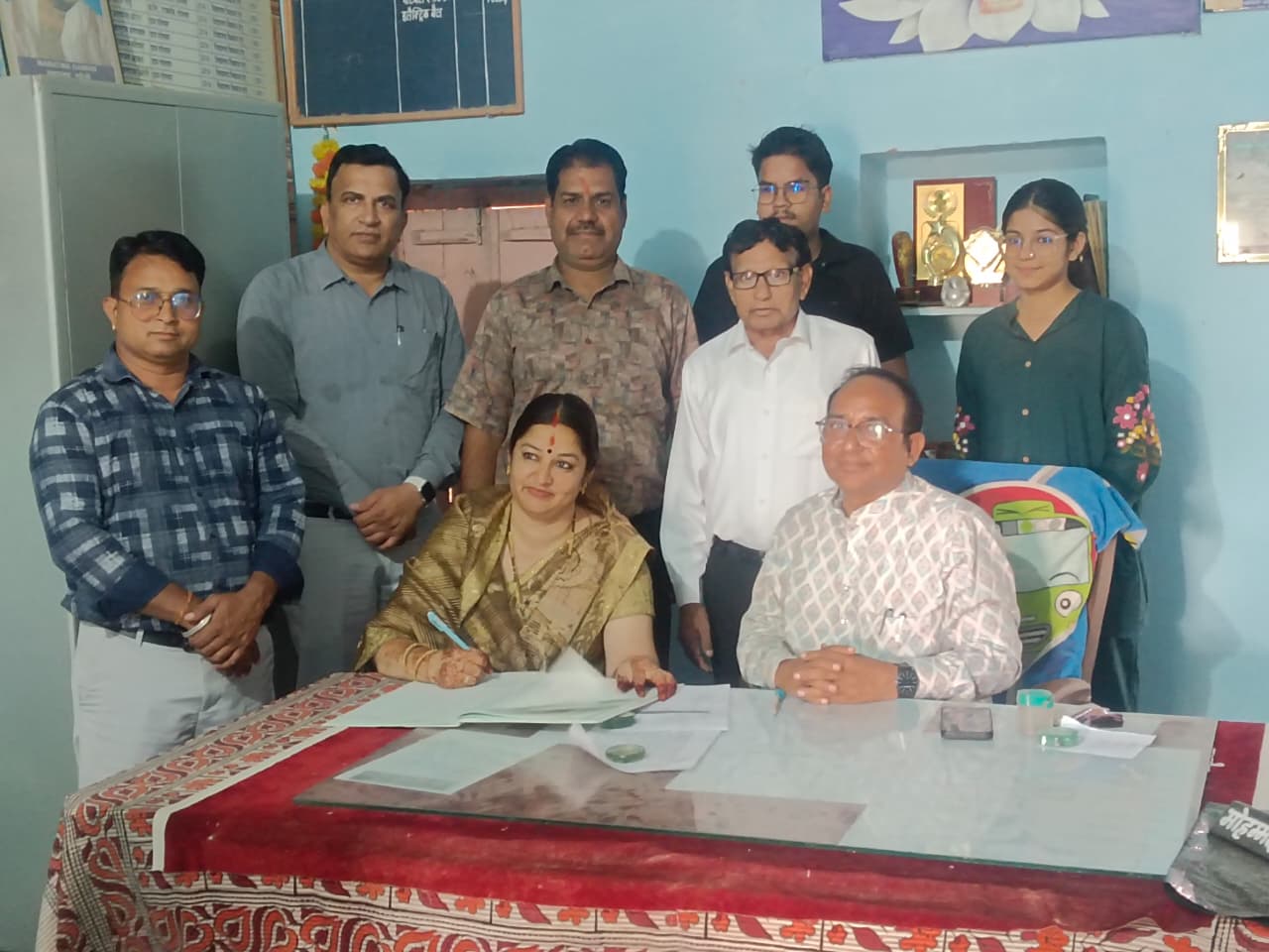 श्रीमती संतोष शर्मा ने गोलसर मे ग्रहण किया अतिरिक्त प्रशासनिक अधिकारी का पद 