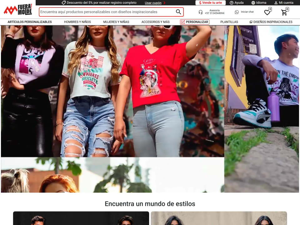 Fuera del Molde — e-commerce de productos personalizados