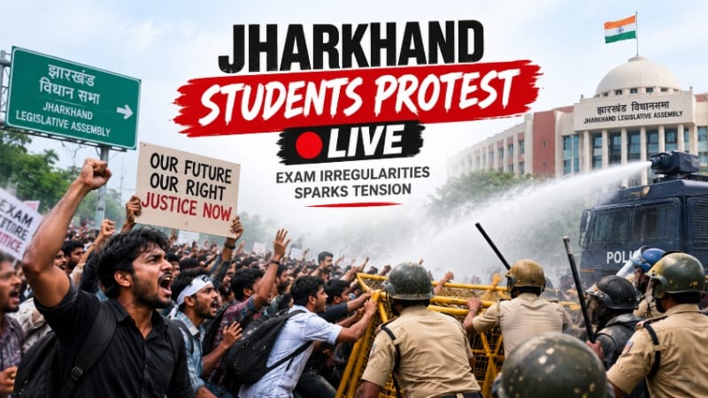 Jharkhand Students Protest LIVE: Lathicharge, Water Cannons as Job Aspirants March to Assembly