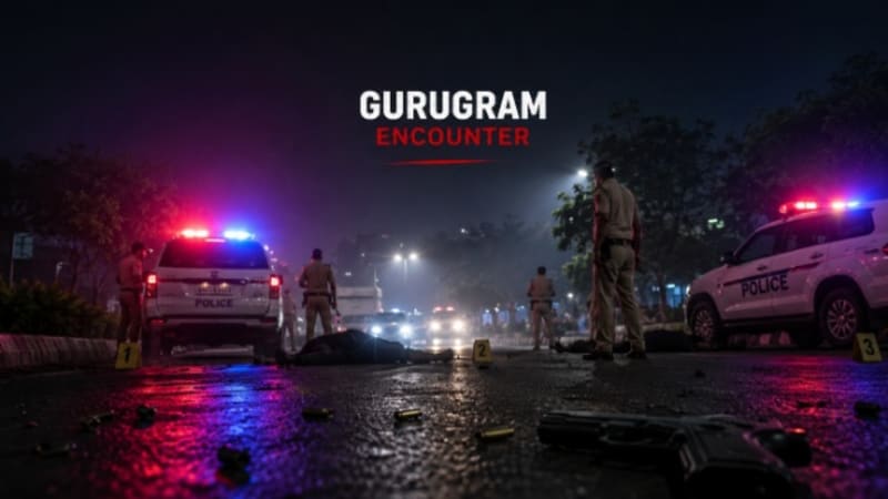 Gurugram Encounter: 4 Gangsters Killed, 3 Police Personnel Injured After 60 Rounds of Firing