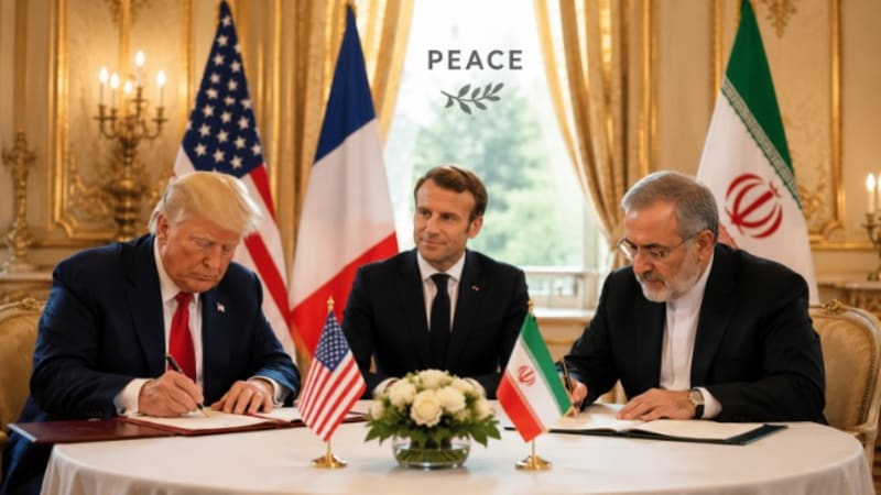 Trump and Iran President Sign Historic Deal to End West Asia War, Macron Hosts Key Peace Ceremony