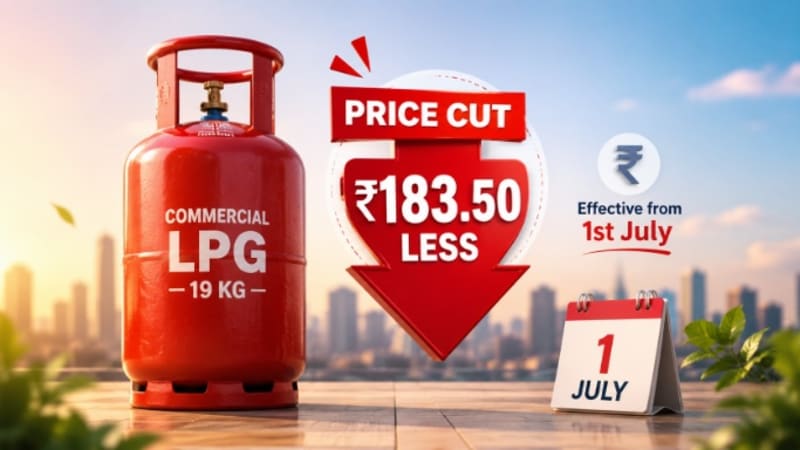 Commercial LPG Cylinder Price Cut: Rs 183.50 Reduction from July 1, Check New City-Wise Rates in India